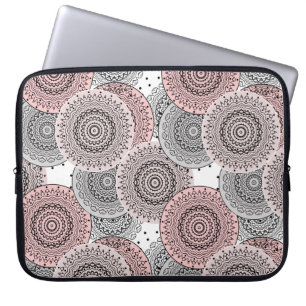 Housse Pour Ordinateur Portable Rétro, rétro motif, bleu et rose, élégant