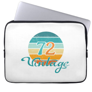 Housse Pour Ordinateur Portable Retro Sunset 72 Vintage en détresse