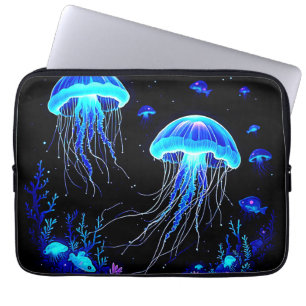 Housse Pour Ordinateur Portable Rêve de méduse bioluminescente