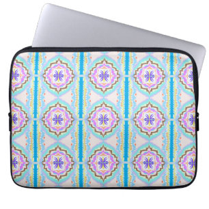 Housse Pour Ordinateur Portable Rêve Pastel Boho Géométrique Kaléidoscope