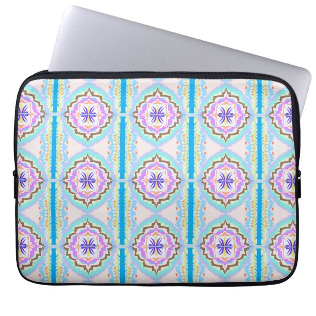 Housse Pour Ordinateur Portable Rêve Pastel Boho Géométrique Kaléidoscope (Devant)