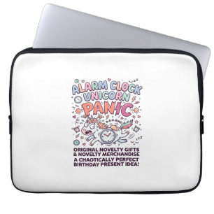 Housse Pour Ordinateur Portable Réveil Licorne Licorne Panique Typographie Gras