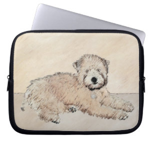 Housse Pour Ordinateur Portable Revêtu doux Roue Peinture Terrier Art original