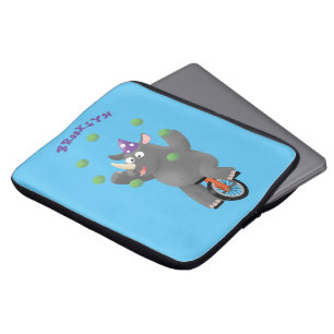 Housse Pour Ordinateur Portable Rhinocéros drôle et mignon