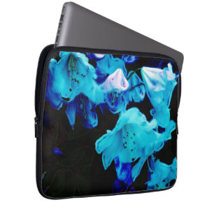 Housse Pour Ordinateur Portable Rhododendrons en bleu, floral, fleurs bleues