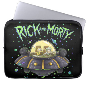 Housse Pour Ordinateur Portable RICK ET MORTY™ Graphique de vol spatial illustré