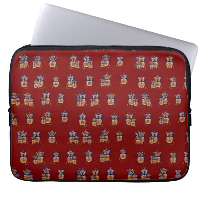 Housse Pour Ordinateur Portable Rideau à motif Souris Marron (Devant)