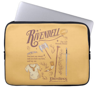 Housse Pour Ordinateur Portable RIVENDELL™ Collage graphique aquarelle