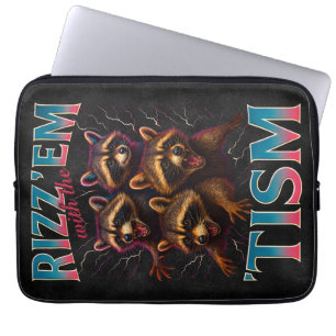 Housse Pour Ordinateur Portable Rizz Em avec le Tism Meme Autisme Drôle Raton lave