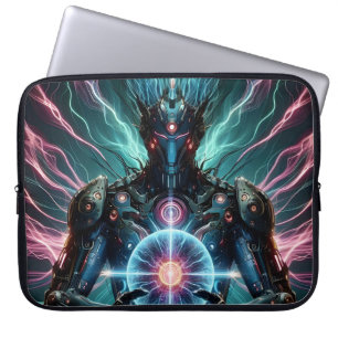Housse Pour Ordinateur Portable Robot Futuriste Noyau Cosmique Cyberpunk