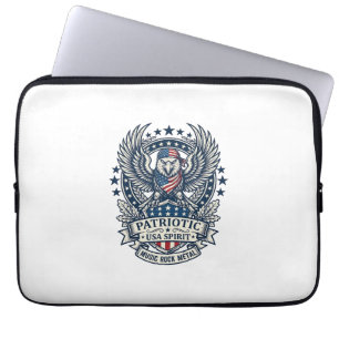 Housse Pour Ordinateur Portable Rocker du bandana patriotique Méta musique Old Glo