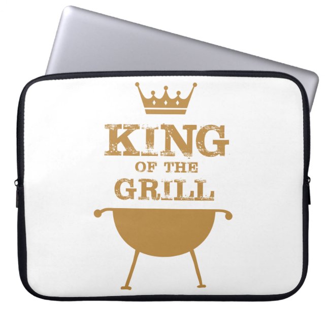 Housse Pour Ordinateur Portable Roi Du Grill, Or (Devant)