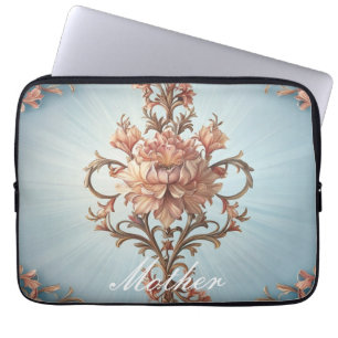 Housse Pour Ordinateur Portable Rose baroque
