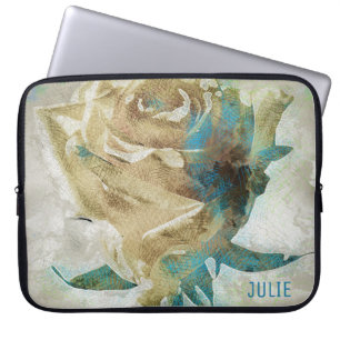 Housse Pour Ordinateur Portable Rose beige Et Bleu