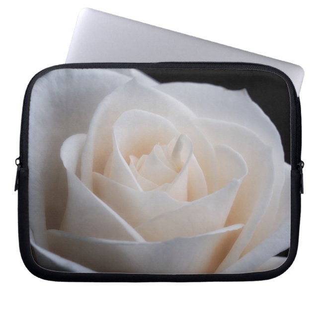 Housse Pour Ordinateur Portable rose blanche (Devant)