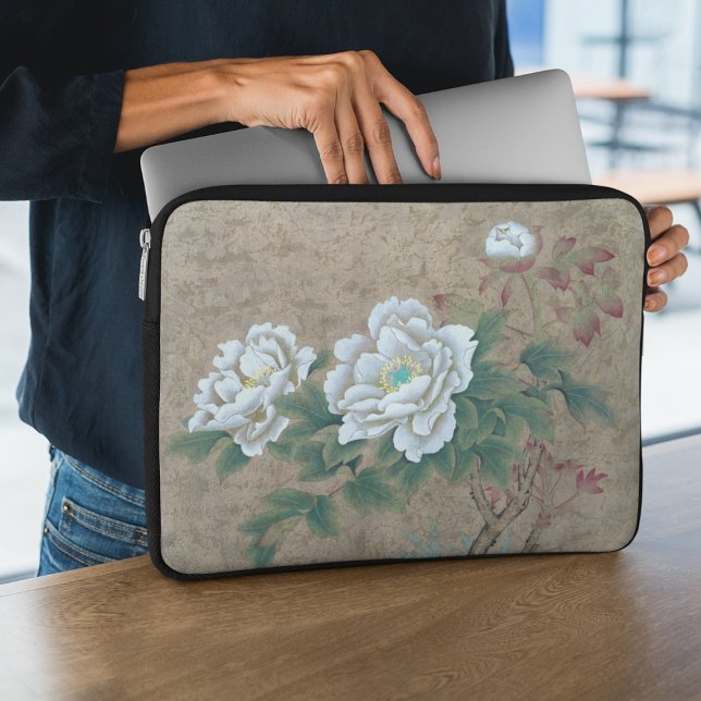 Housse Pour Ordinateur Portable Rose blanche (Créateur téléchargé)