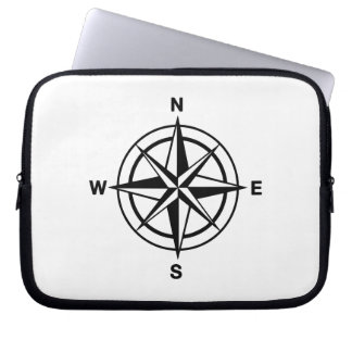 Housse Pour Ordinateur Portable Rose de boussole nautique