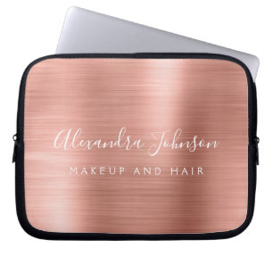 Housse Pour Ordinateur Portable Rose Gold - Blush Pink Metallo Business