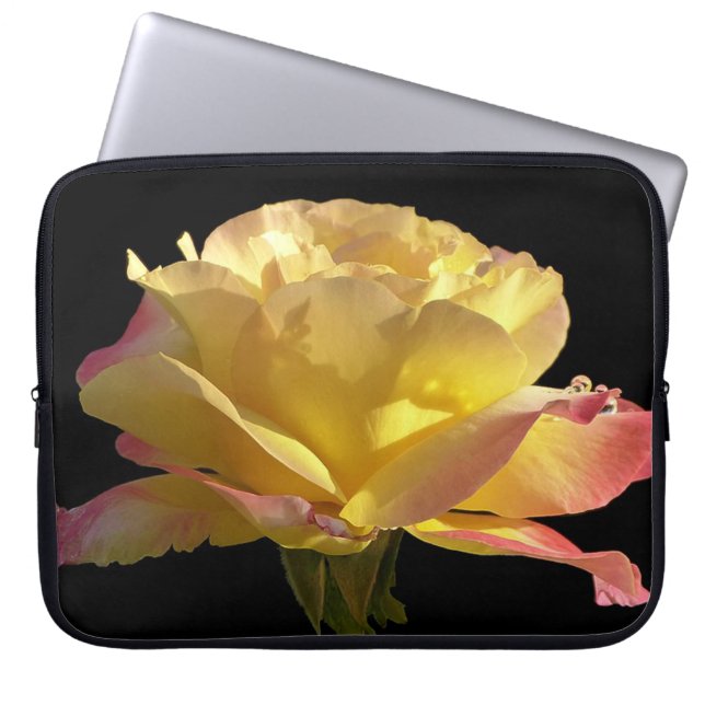 Housse Pour Ordinateur Portable Rose jaune (Devant)