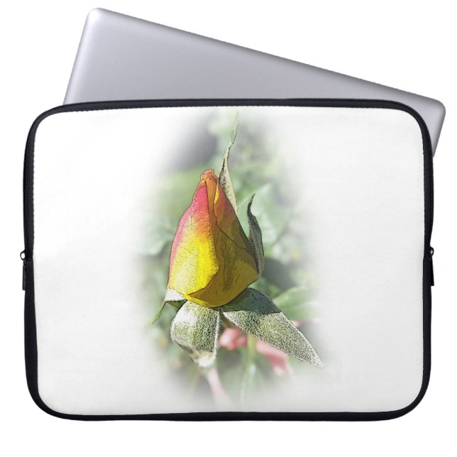 Housse Pour Ordinateur Portable rose jaune (Devant)