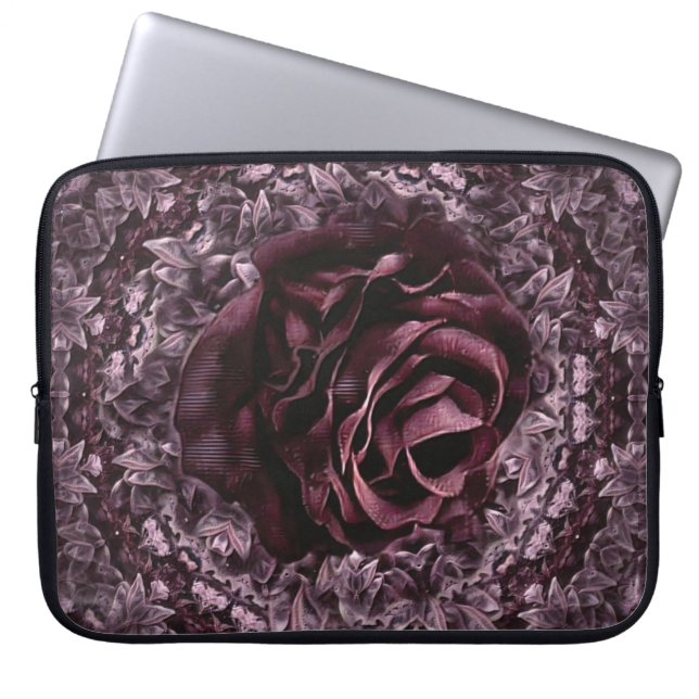 Housse Pour Ordinateur Portable Rose Mandala (Devant)
