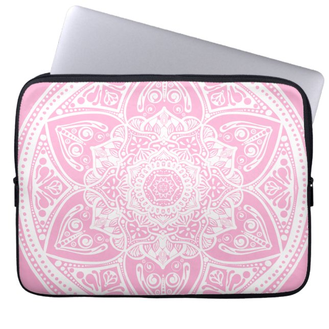 Housse Pour Ordinateur Portable Rose Mandala (Devant)