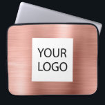 Housse Pour Ordinateur Portable Rose Rose Gold Metallic - Logo personnalisé Promot<br><div class="desc">Rose Rose Gold Faux Metallic Acier Inoxydable Élégant Logo Personnalisé Portable promotionnel Sac ou Coque promotionnel à manches. Ce coque peut être customisé pour inclure le logo de votre entreprise ou de votre entreprise.</div>