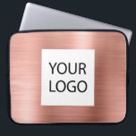 Housse Pour Ordinateur Portable Rose Rose Gold Metallic - Logo personnalisé Promot<br><div class="desc">Rose Rose Gold Faux Metallic Acier Inoxydable Élégant Logo Personnalisé Portable promotionnel Sac ou Coque promotionnel à manches. Ce coque peut être customisé pour inclure le logo de votre entreprise ou de votre entreprise.</div>