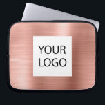 Housse Pour Ordinateur Portable Rose Rose Gold Metallic - Logo personnalisé Promot<br><div class="desc">Rose Rose Gold Faux Metallic Acier Inoxydable Élégant Logo Personnalisé Portable promotionnel Sac ou Coque promotionnel à manches. Ce coque peut être customisé pour inclure le logo de votre entreprise ou de votre entreprise.</div>