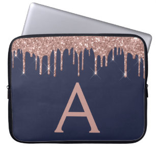 Housse Pour Ordinateur Portable Rose Rose Rose Gold Marine Parties scintillant ble