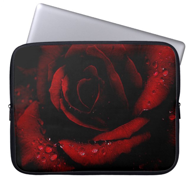 Housse Pour Ordinateur Portable Rose rouge (Devant)