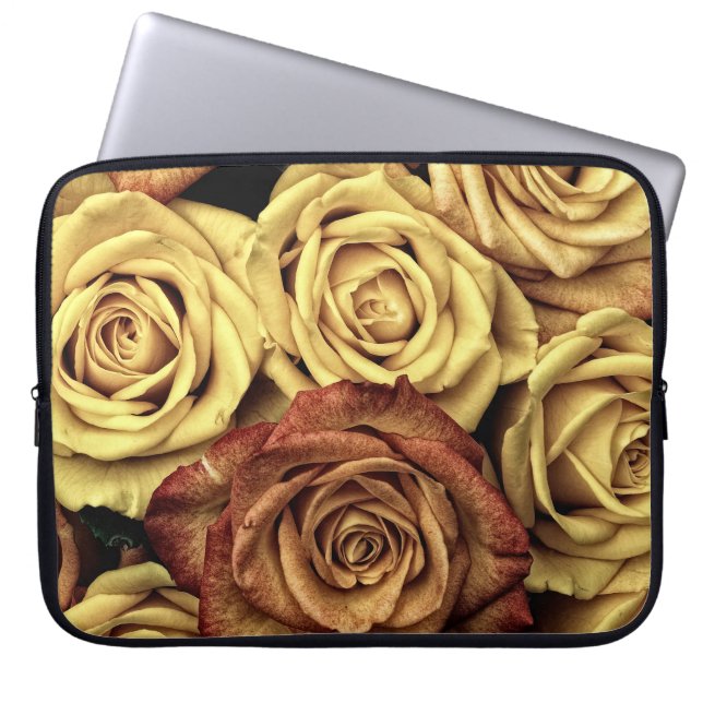 Housse Pour Ordinateur Portable Rose sepiqué (Devant)