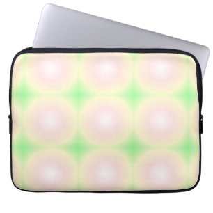 Housse Pour Ordinateur Portable Rose vert pâle Blanc 3D Optique Motif dégradé