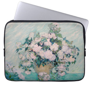 Housse Pour Ordinateur Portable Roses blanches-1890-Vincent van Gogh 
