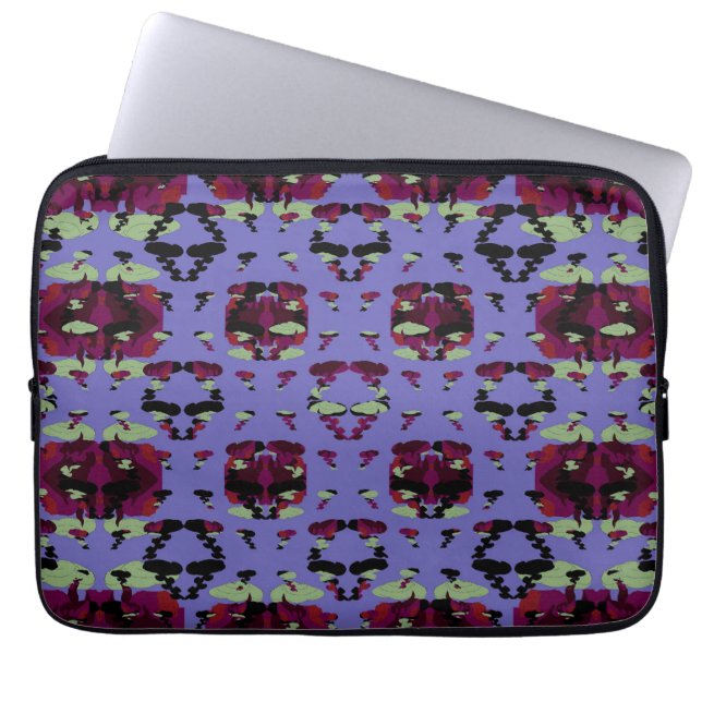Housse Pour Ordinateur Portable Roses de Flamme Céleste Contenues (Devant)