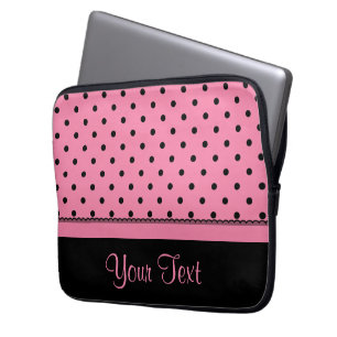 Housse Pour Ordinateur Portable Roses indien nommées de pois de noir de chaussett