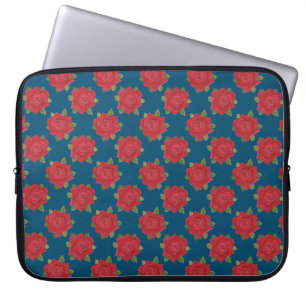 Housse Pour Ordinateur Portable Roses rouges chic sur Manche Ordinateur Portable e