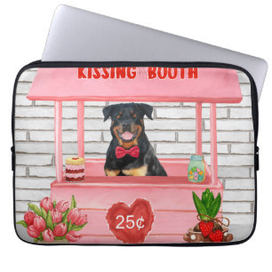 Housse Pour Ordinateur Portable Rottweiler Chien Valentine's Day Kissing Booth