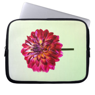 Housse Pour Ordinateur Portable Rouge Dahlia Tintée Avec Jaune