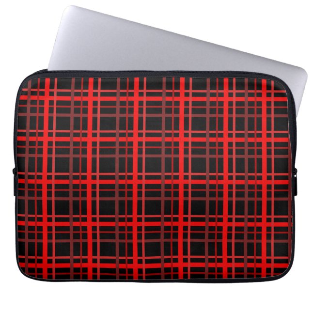 Housse Pour Ordinateur Portable Rouge et noir (Devant)
