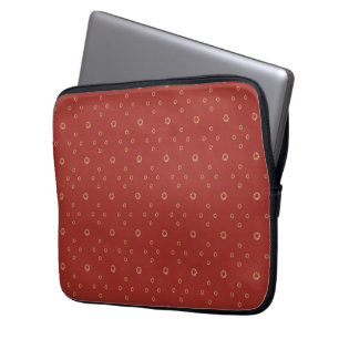 Housse Pour Ordinateur Portable Rouge   Soleil Zinnia Doré
