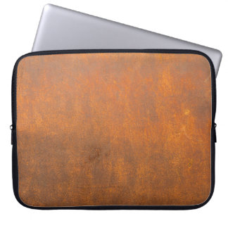 Housse Pour Ordinateur Portable Rouille noire, texture métallique gros plan.
