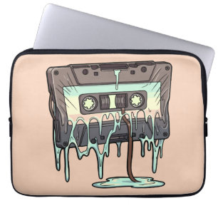 Housse Pour Ordinateur Portable Ruban de cassette de fusion rétro Vaporwave