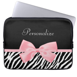 Housse Pour Ordinateur Portable Ruban rose-clair doucement Girly chic d'impression