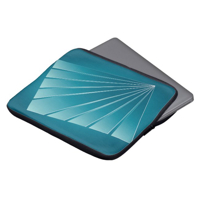 Housse Pour Ordinateur Portable Rubans turquoise (Devant haut)