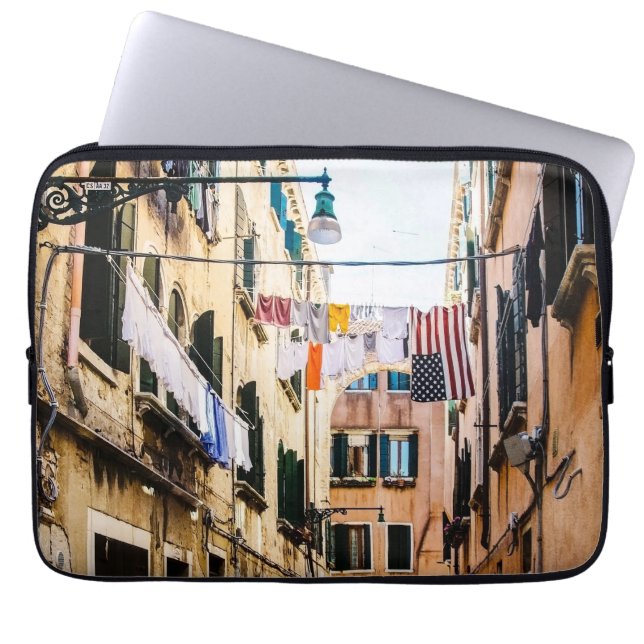 Housse Pour Ordinateur Portable Rue étroite à Venise (Devant)