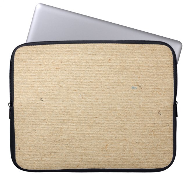 Housse Pour Ordinateur Portable Rustic Kraft Papier : Arrière - plan texturé. (Devant)