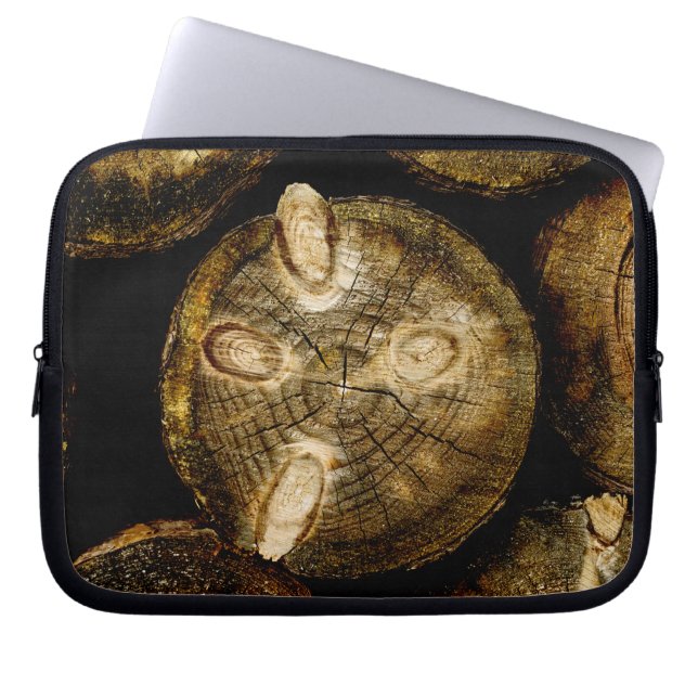 Housse Pour Ordinateur Portable Rustic Log Roll (Devant)