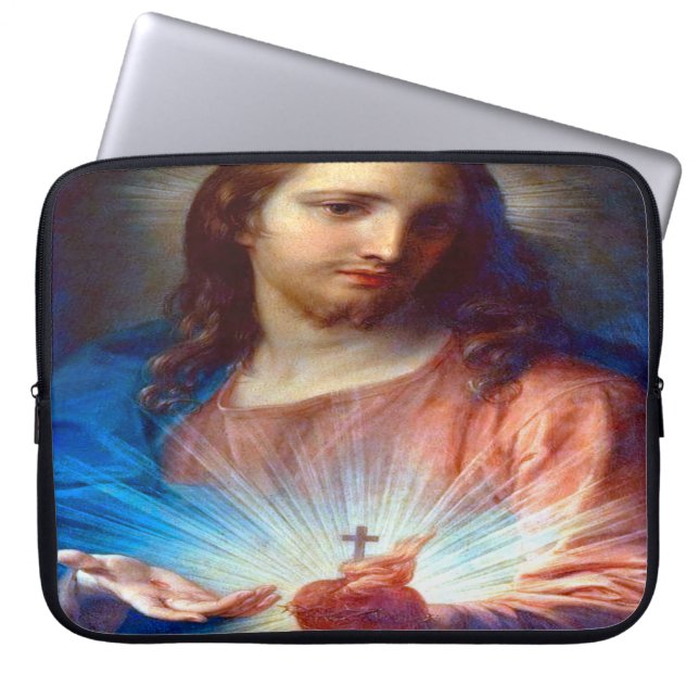 Housse Pour Ordinateur Portable Sacré Coeur de Jésus (Devant)