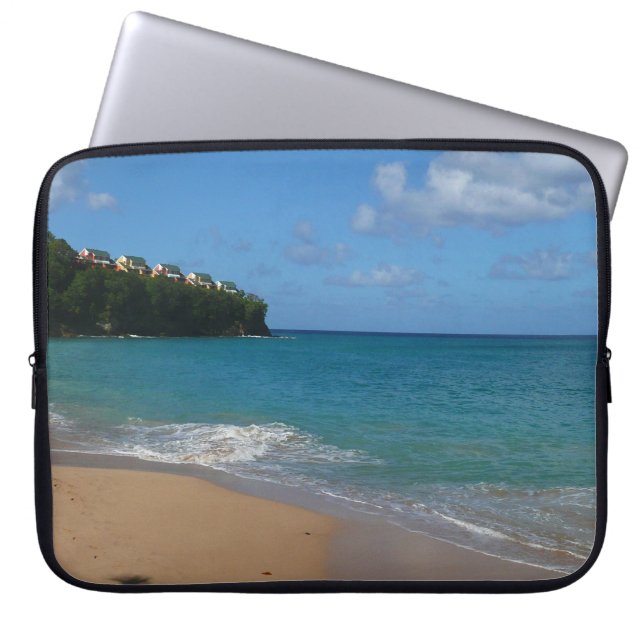 Housse Pour Ordinateur Portable Saint Lucia Beach Paysage tropical (Devant)